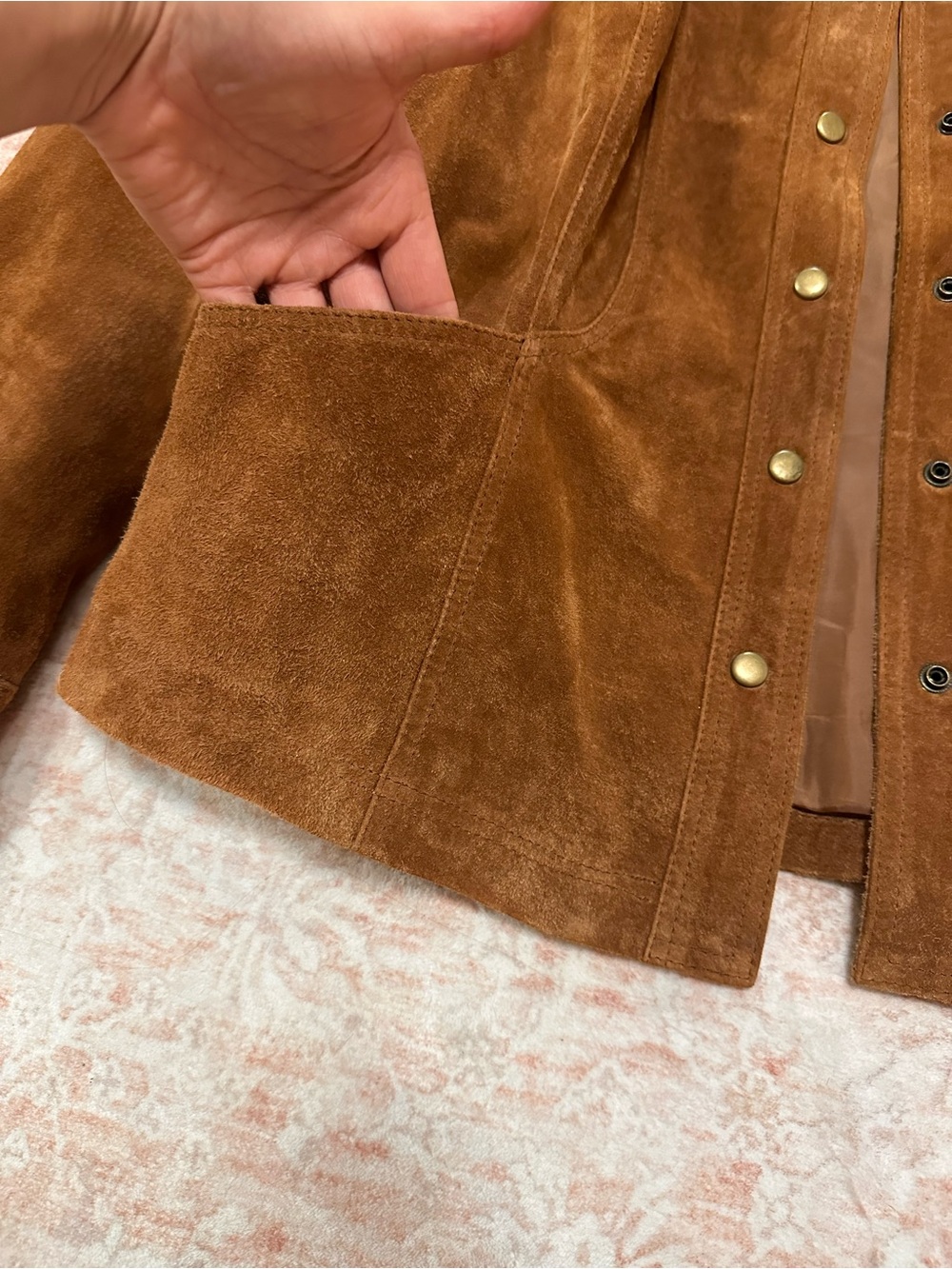 Vintage 🤎 Genuine Suede Leather Jacket - Copper - Picture 4 of 14